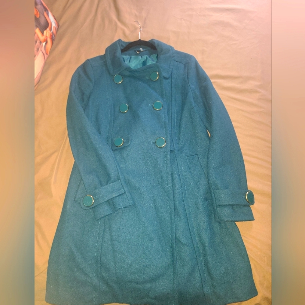 H&M Divided Teal Women's Wool Coat